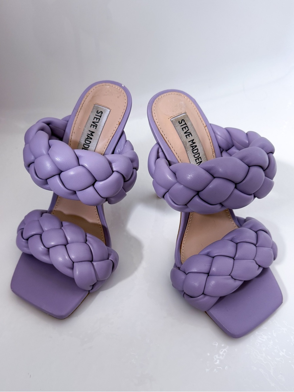 Steve Madden Braided Heeled Sandals – Lavender – Size 5.5